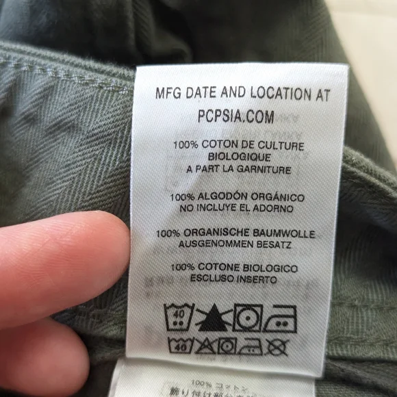 NWT Green Patagonia Organic Cotton Herringbone Utility Pants, Hiking Trousers - Picture 12 of 16